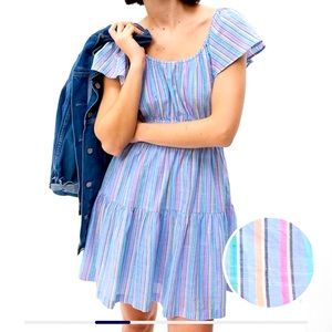 GAP Tiered flutter sleeve mini dress striped Size Medium
